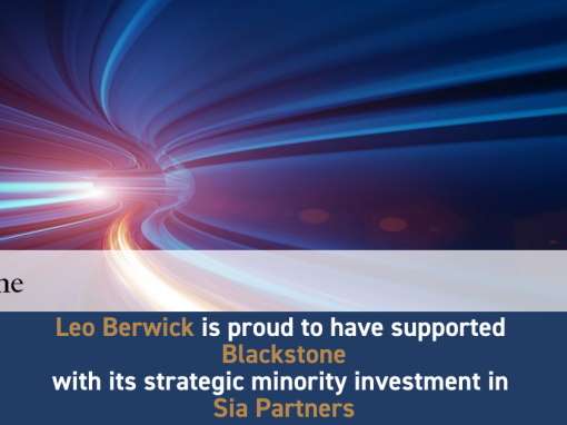 Leo Berwick supports Blackstone with its strategic minority investment in Sia Partners