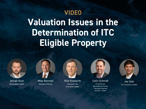 Valuation Issues in the Determination of ITC Eligible Property