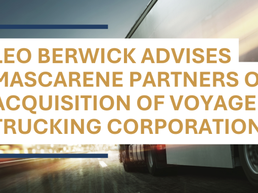 Leo Berwick Advises Mascarene Partners on Acquisition of Voyager Trucking Corporation